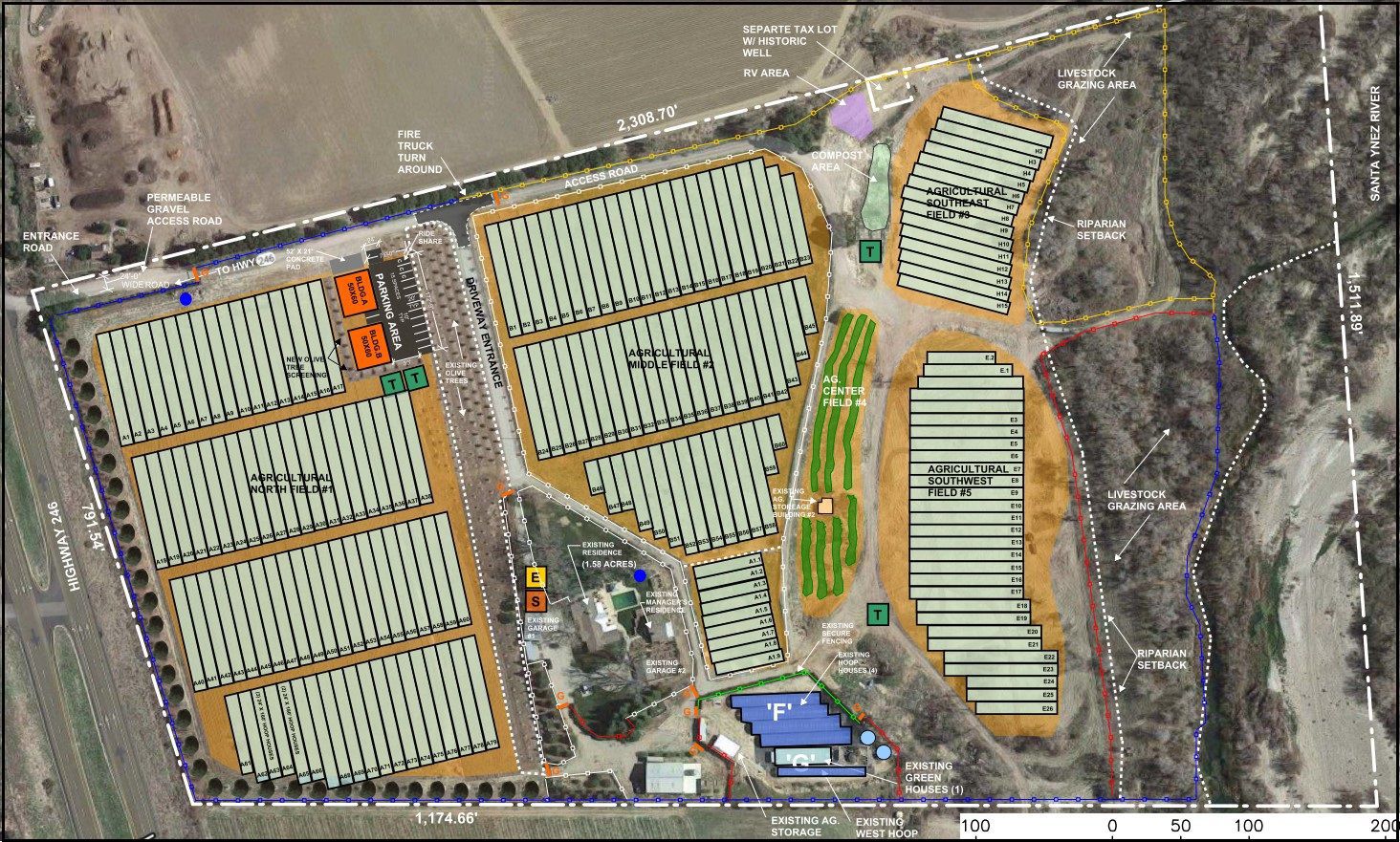 Busy Bee's Organics proposed site plan
